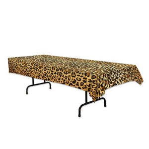 Leopard Print Table Cover, 54 x 108 Inches
