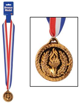 3rd Place Bronze Medal with 30-Inch Ribbon
