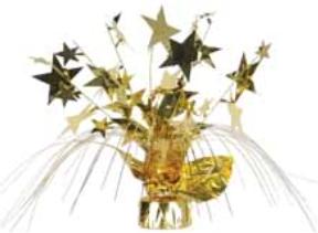 Gold Star Gleam 'N Spray Centerpiece, 11 Inches