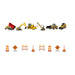 Construction Party Streamer Set, 5 ft