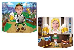 Accessoire photo Oktoberfest double face avec modèles homme et femme