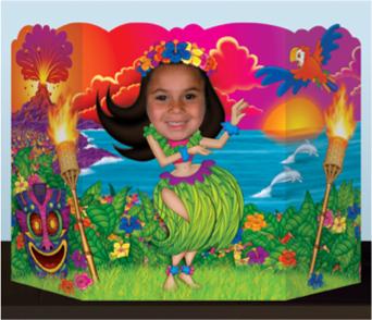 HULA GIRL PHOTO PROP (1/PACK)