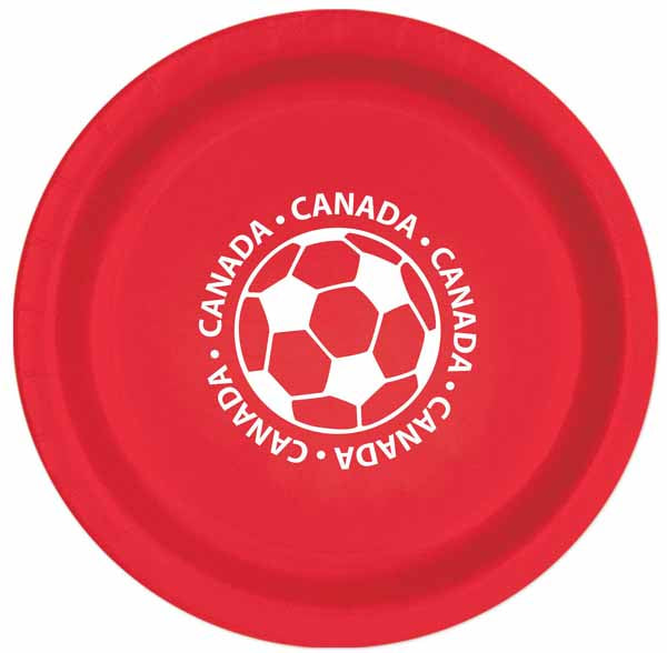 CANADA SOCCER PLATES 9" 8/PKG T26