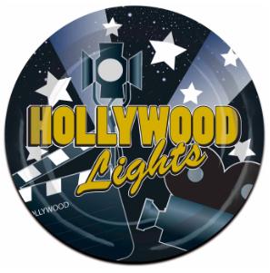 Hollywood Lights 9-Inch Party Plates, 8 Count