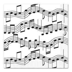 Musical Note Luncheon Napkins, 16 Count