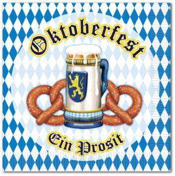 Oktoberfest 2-Ply Beverage Napkins, 16 Count