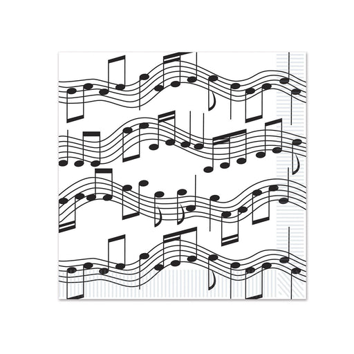 Musical Note 2-Ply Beverage Napkins, 16 Count