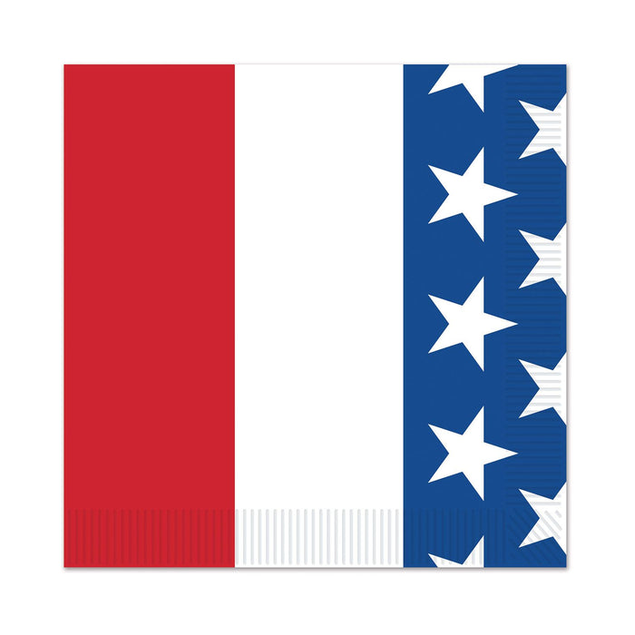Patriotic 2-Ply Beverage Napkins, 16 Count