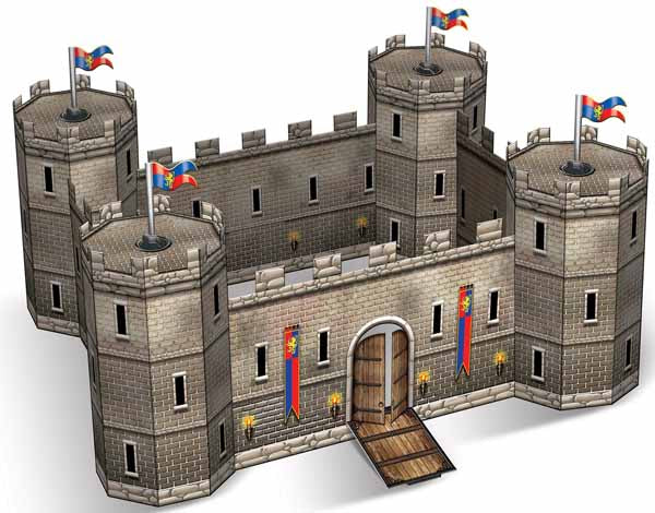 3D Castle Centerpiece, 14.5 x 18 Inches