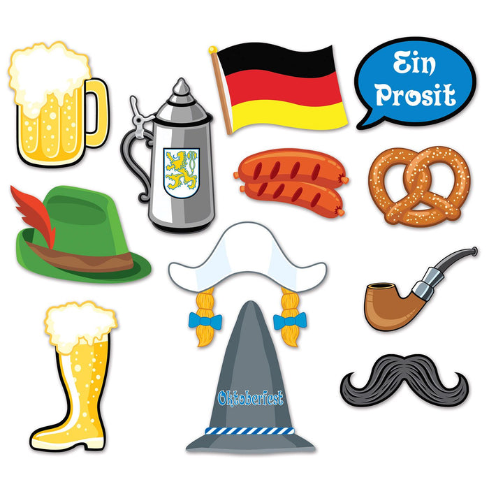 Oktoberfest Photo Fun Signs, 12 Pack