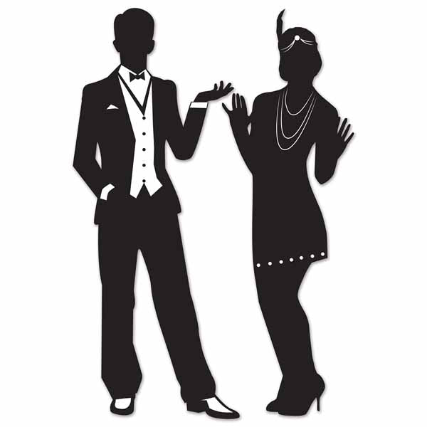 Great '20s Silhouettes Party Decorations, 2 Pack