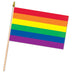 Rainbow Flag on 22-Inch Wooden Dowel