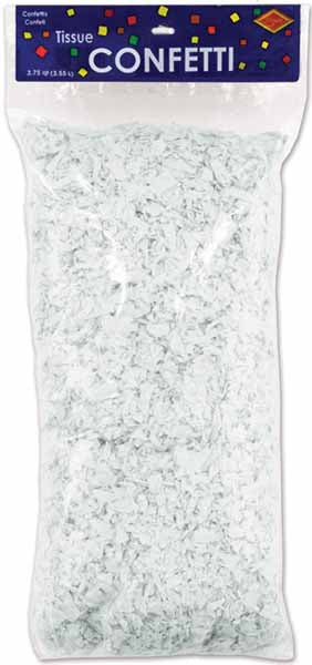 White Tissue Confetti, 3.75 Quarts