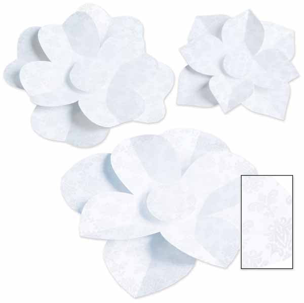 White Paper Flowers for Weddings and Celebrations