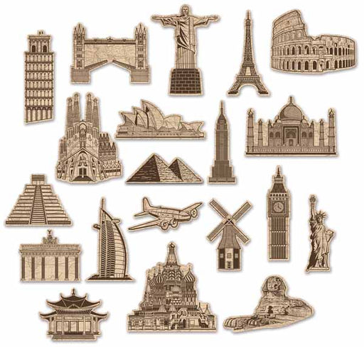 Around the World Double-Sided Cutouts, 20 Count
