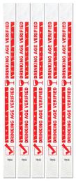 Drinking Age Wristbands, 100 Count
