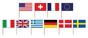 INTERNATIONAL FLAG 2.5" PICKS 50/PKG
