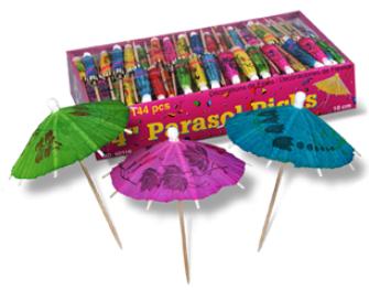 Party Parasol Picks, 144 Count