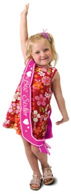 Big Sister Satin Sash, 27 x 3.5 Inches