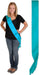 SATIN SASH TURQUOISE MAKE YOUR OWN