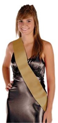 Gold Make Your Own Satin Sash