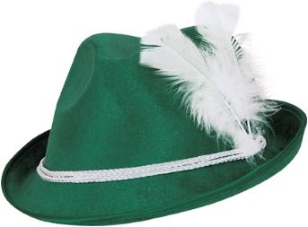 Forest Green Vel-Felt Alpine Hat