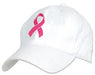 Adjustable Embroidered Pink Ribbon Cap