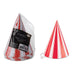Medium Striped Cone Party Hats, 8 Pack