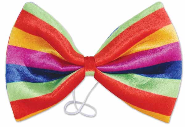 Jumbo Rainbow Bow Tie, 7.5 x 11 Inches