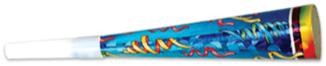 8-Inch Prismatic Party Horns, 6-Pack