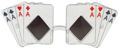 Playing Cards Fanci Frames Party Glasses, 1 Pair