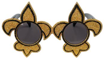 Lunettes fantaisie à paillettes Fleur de Lys