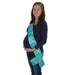 MOM TO BE SATIN SASH 33"X4" TURQUOISE