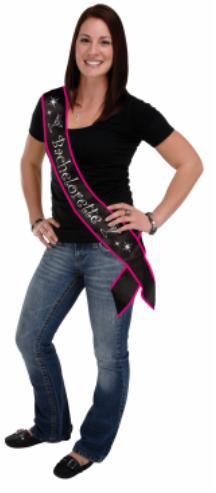 BACHELORETTE SATIN SASH 33"X4" (1/PK)