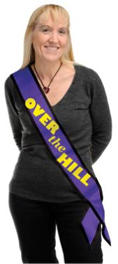 Over-the-Hill Satin Sash, 33 x 4 Inches