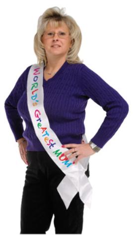 World's Greatest Mom Sash, 33 x 4 Inches