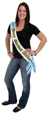 Beer Garden Babe Satin Sash, 1 Pack