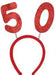 Red Glittered 50th Birthday Bopper Headband