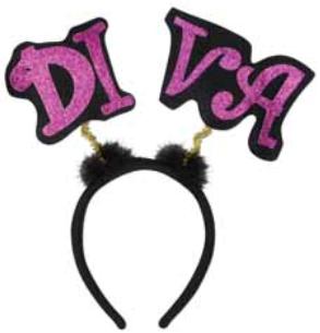 Glittered Diva Boppers