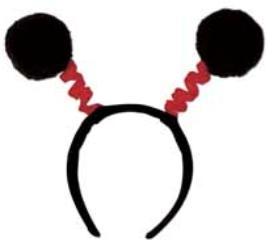 Black & Red Soft-Touch Pom-Pom Boppers