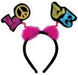 Glittered Love Boppers Headband with Marabou