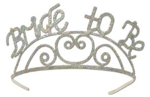 Diadème de future mariée à paillettes, 1 pièce