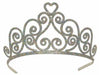 Silver Glittered Tiara with Attachable Combs