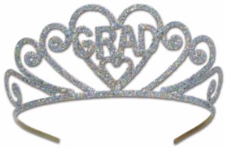 Glittered Metal Graduation Tiara