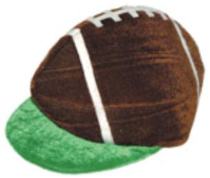 Plush Football Hat, 1 Count