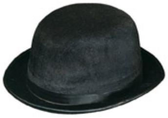 Black Duraform Vel-Felt Derby Hat