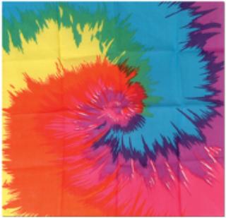 Bandana funky tie-dye, 56 x 56 cm