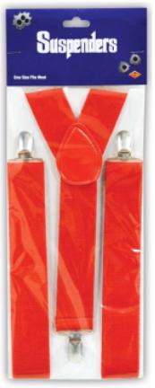 Red Adjustable Costume Suspenders