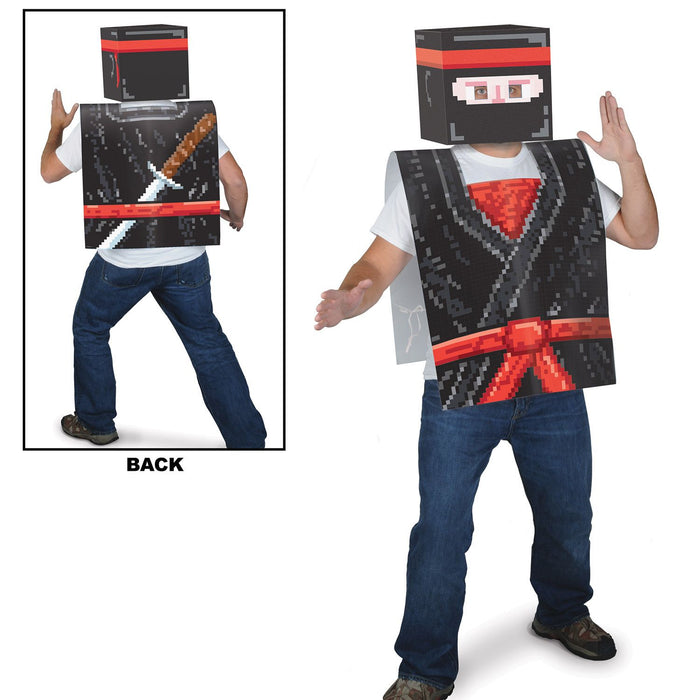 Plastic 8-Bit Ninja Costume Vest