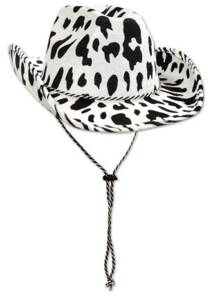 Cow Print Cowboy Hat, One Size Fits Most